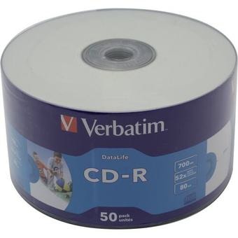 CD-R  Verbatim 700Mb Verbatim Printable 52x  50 .   043794