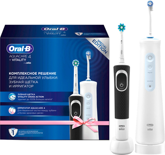      Oral-B Aquacare 4 MDH20.016.2 + Vitality Pro Cross Action D100.413.1