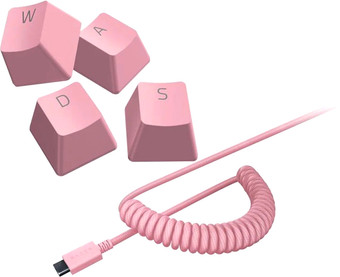   Razer PBT Keycap + Coiled Cable Upgrade Set Quartz Pink